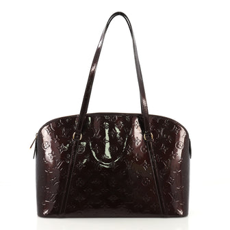 Louis Vuitton Avalon Zipped Handbag Monogram Vernis Purple 413268
