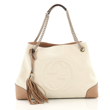 Gucci Soho Chain Strap Shoulder Bag Canvas with Leather 413269