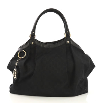 Gucci Sukey Tote GG Canvas Large Black 413301