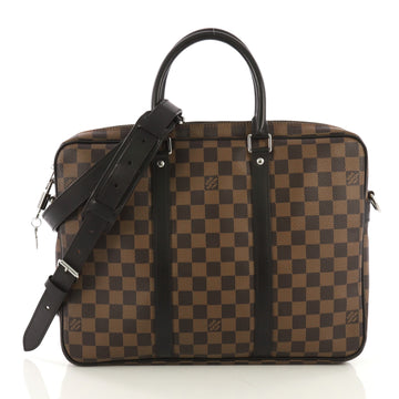 Louis Vuitton Porte-Documents Voyage Bag Damier PM Brown 413411
