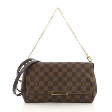 Louis Vuitton Favorite Handbag Damier MM Brown 413481