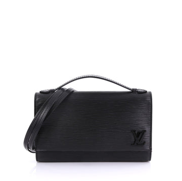 Louis Vuitton Clery Handbag Epi Leather Black 413482