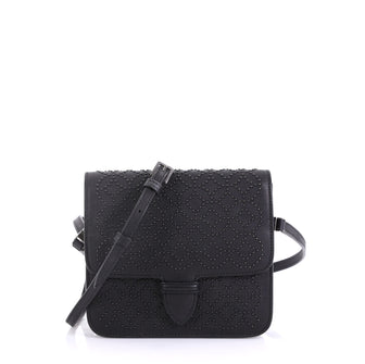 Alaia Flap Crossbody Bag Arabesque Studded Leather Medium 413493