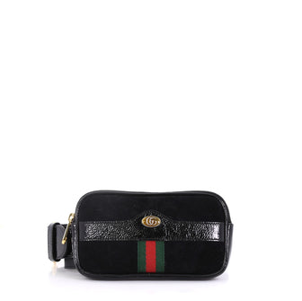 Gucci Ophidia Belt Bag Suede Mini Black 413513