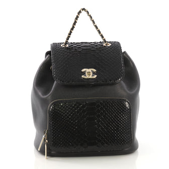 Chanel Business Affinity Backpack Caviar and Python Small 413521