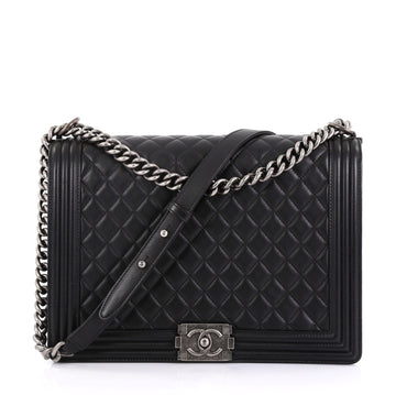 Chanel Boy Flap Bag Quilted Calfskin Large