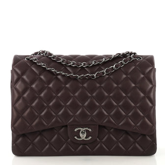 Chanel Classic Double Flap Bag Quilted Lambskin Maxi 