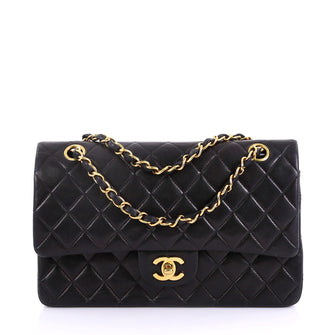 Chanel Vintage Classic Double Flap Bag Quilted Lambskin 413691