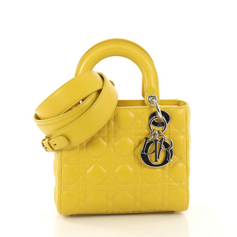 Christian Dior My Lady Dior Bag Cannage Quilt Lambskin yellow 414041