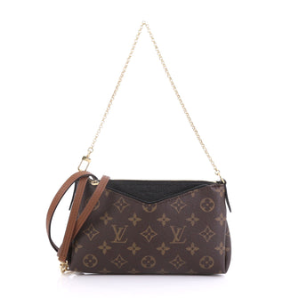 Louis Vuitton Pallas Clutch Monogram Canvas Brown 414082
