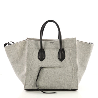 Celine Phantom Bag Felt Medium Gray 414241