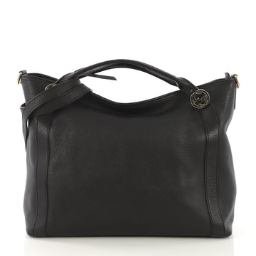 Gucci Miss GG Convertible Tote Leather Medium Black 414281