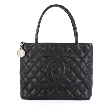 Chanel Medallion Tote Quilted Caviar