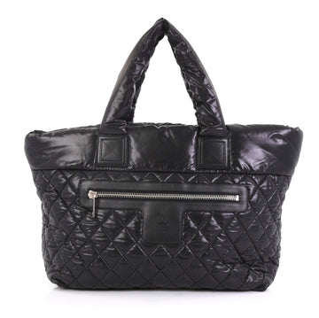 Chanel Coco Cocoon Zipped Tote Quilted Nylon Large