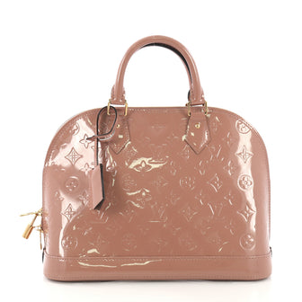 Louis Vuitton Alma Handbag Monogram Vernis PM Pink 414602