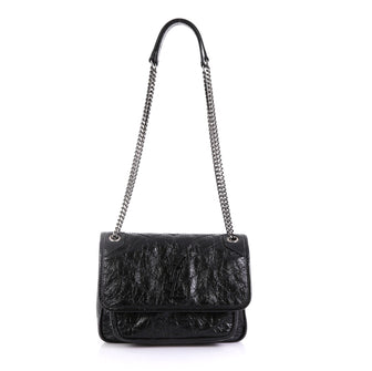 Saint Laurent Niki Chain Flap Bag Matelasse Chevron Leather 414604