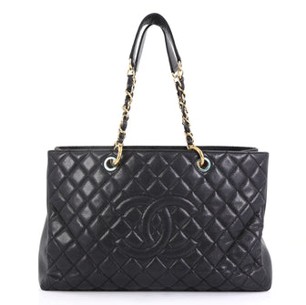 Chanel Model: Grand Shopping Tote Quilted Caviar XL Black 41465/1
