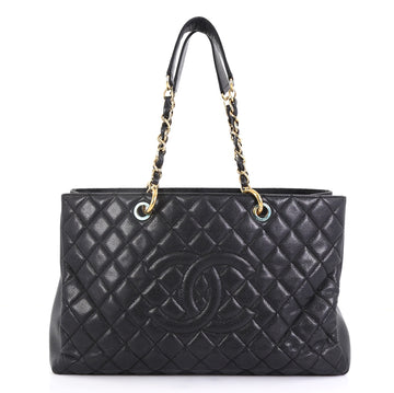 Chanel Model: Grand Shopping Tote Quilted Caviar XL Black 41465/1