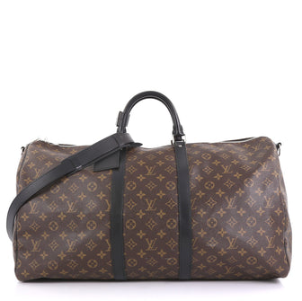 Louis Vuitton Keepall Bandouliere Bag Macassar Monogram 414681