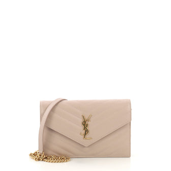 Saint Laurent Classic Monogram Wallet on Chain Matelasse 414691