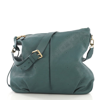 Louis Vuitton Selene Handbag Mahina Leather MM Green 414752