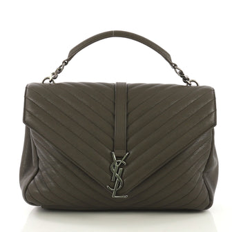 Saint Laurent Classic Monogram College Bag Matelasse Chevron 414832