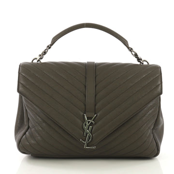 Saint Laurent Classic Monogram College Bag Matelasse Chevron 414832
