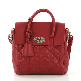 Mulberry Cara Backpack and Shoulder Bag Quilted Leather Red 4149910