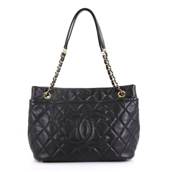 Chanel Timeless CC Soft Tote Quilted Caviar Large Black 4149918