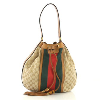 Gucci Rania Shoulder Bag Web GG Canvas Neutral 415134