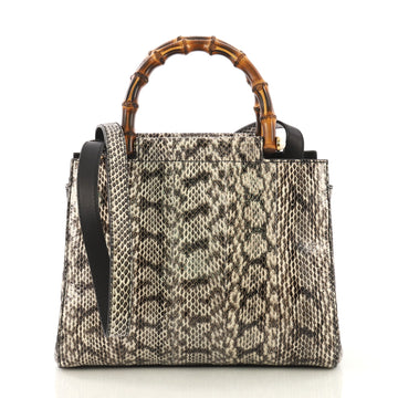 Gucci Nymphaea Tote Python Small Gray 4151716