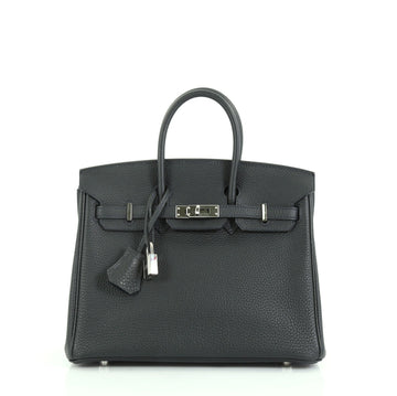 Birkin Handbag Vert Fonce Togo with Palladium Hardware 25