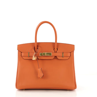 Hermes Birkin Handbag Orange Epsom with Gold Hardware 30 4151721