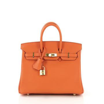 Hermes Birkin Handbag Orange Swift with Gold Hardware 25 4151726