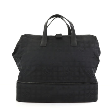 Chanel Travel Line Shoe Tote Nylon XXL Black 415177