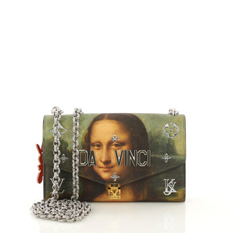 Louis Vuitton Chain Wallet Limited Edition Jeff Koons Da Vinci Print Canvas