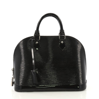 Louis Vuitton Alma Handbag Electric Epi Leather PM Black 415311