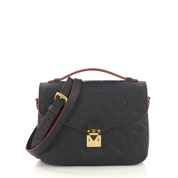 Louis Vuitton Pochette Metis Monogram Empreinte Leather Blue 415321