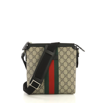 Gucci Web Messenger Bag GG Coated Canvas Small Brown 415561