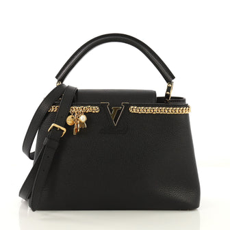 Louis Vuitton Capucines Handbag Leather with Embellished 415701