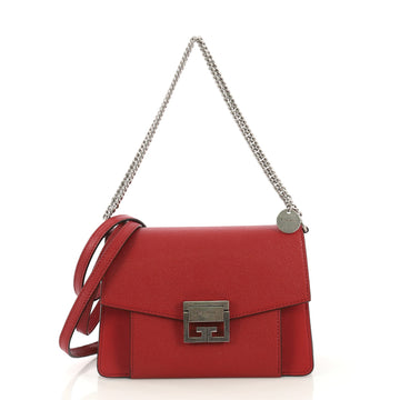Givenchy GV3 Flap Bag Leather Small Red 415854