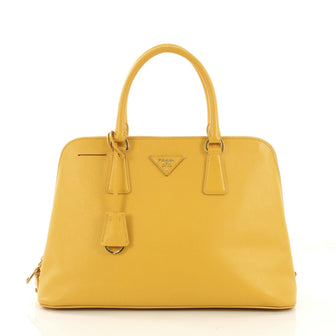 Prada Promenade Bag Saffiano Leather Large Yellow 415892