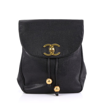 Chanel Vintage CC Pocket Backpack Caviar Small Black 4160424
