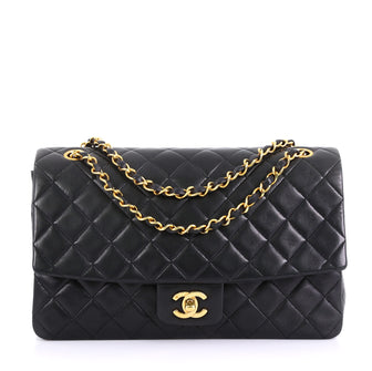 Chanel Vintage CC Chain Flap Bag Quilted Lambskin Large 4160612