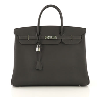Hermes Birkin Handbag Grey Togo with Palladium Hardware 40 - Rebag