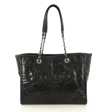 Chanel Deauville Tote Glazed Calfskin Small