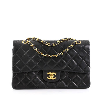 Chanel Vintage Classic Double Flap Bag Quilted Lambskin 416066