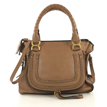 Marcie Braided Satchel Leather Medium