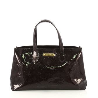 Louis Vuitton Wilshire Handbag Monogram Vernis PM Red 416531