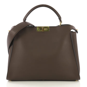 Fendi Peekaboo Essential Bag Leather Brown 4166411
